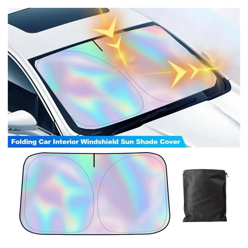 Rainbow Holographic Car Front Windshield Sunshade Foldable Heat Insulation Auto Sun Blocker Protector
Rainbow Holographic Car Front Windshield Sunshade Foldable Heat Insulation Auto Sun Blocker Protector