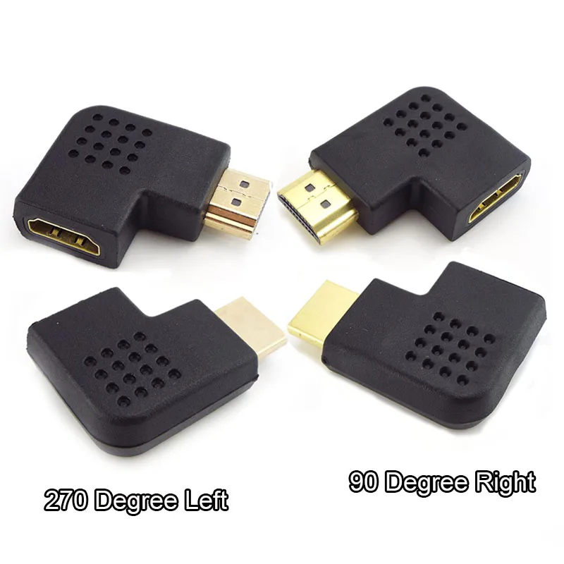 Male to Female HDMI-compatible Adapter Converter 90 Degrees Angle Turn Right Left Extension Cable Connector HD 1080P Q1
Male to Female HDMI-compatible Adapter Converter 90 Degrees Angle Turn Right Left Extension Cable Connector HD 1080P Q1