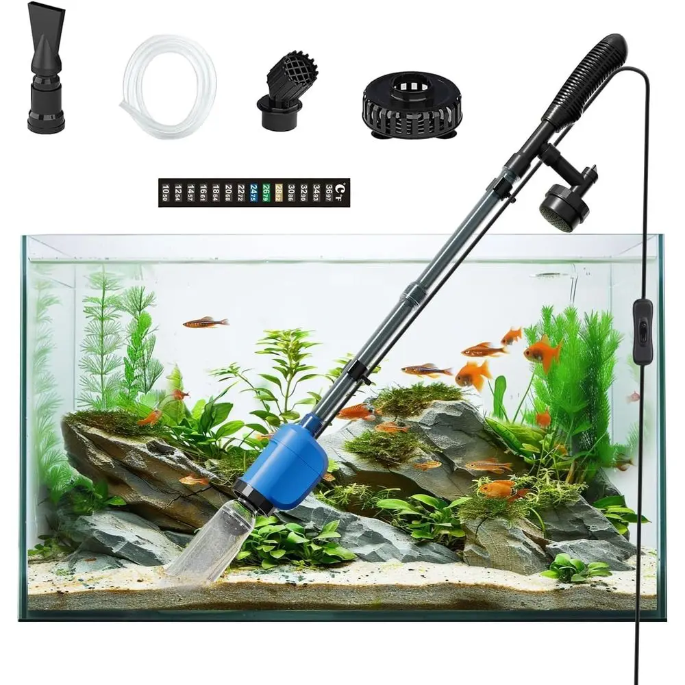 6-in-1 Automatic Fish Tank Gravel Cleaner, 32W Multifunction Vacuum for Sand & Water Change
6-in-1 Automatic Fish Tank Gravel Cleaner, 32W Multifunction Vacuum for Sand & Water Change