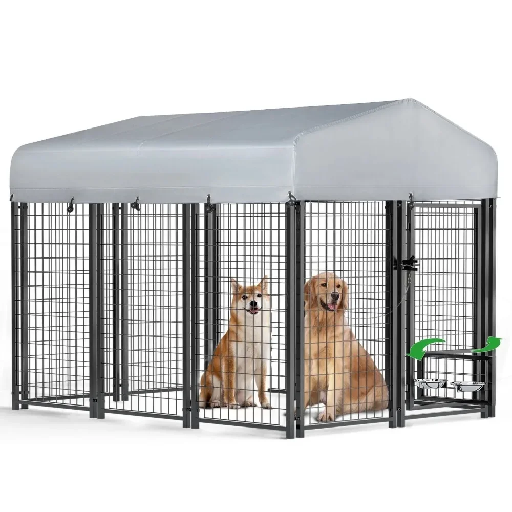 6x4x4 FT Outdoor Dog Kennel for Dogs,Pet Dog Run Enclosures for Dog Crate with Waterproof UV-Resistant Cover and Secure Lock
6x4x4 FT Outdoor Dog Kennel for Dogs,Pet Dog Run Enclosures for Dog Crate with Waterproof UV-Resistant Cover and Secure Lock
