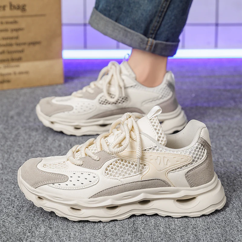New summer breathable mesh men's shoes with hidden height increase featuring a sleek athletic running shoe design Trendy
New summer breathable mesh men's shoes with hidden height increase featuring a sleek athletic running shoe design Trendy