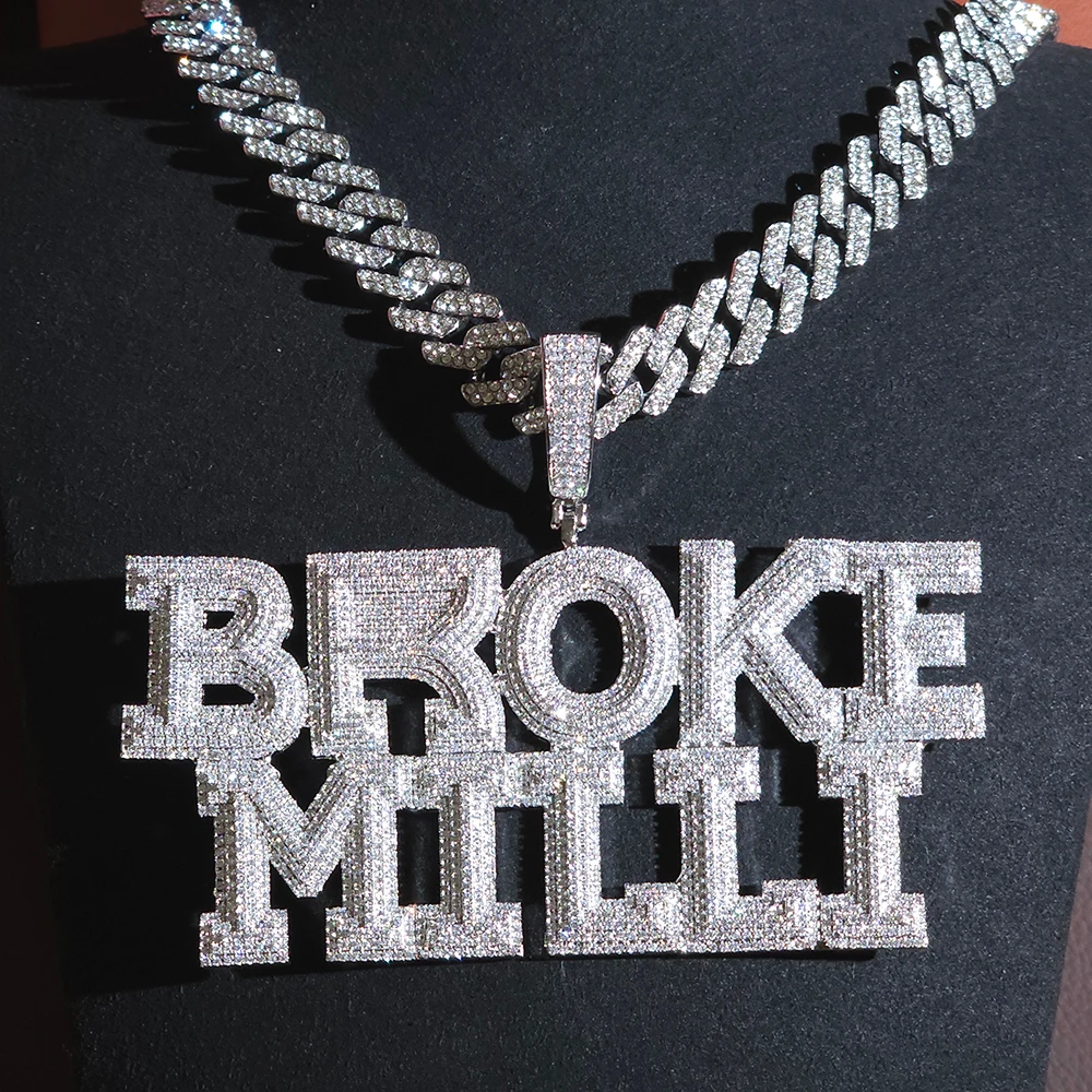 Ожерелье с полным льдом на заказ, кулон с зубцами, блестящая цепочка с именем, колье в стиле хип-хоп, персонализированные буквы, роскошные ювелирные изделия
Ожерелье с полным льдом на заказ, кулон с зубцами, блестящая цепочка с именем, колье в стиле хип-хоп, персонализированные буквы, роскошные ювелирные изделия