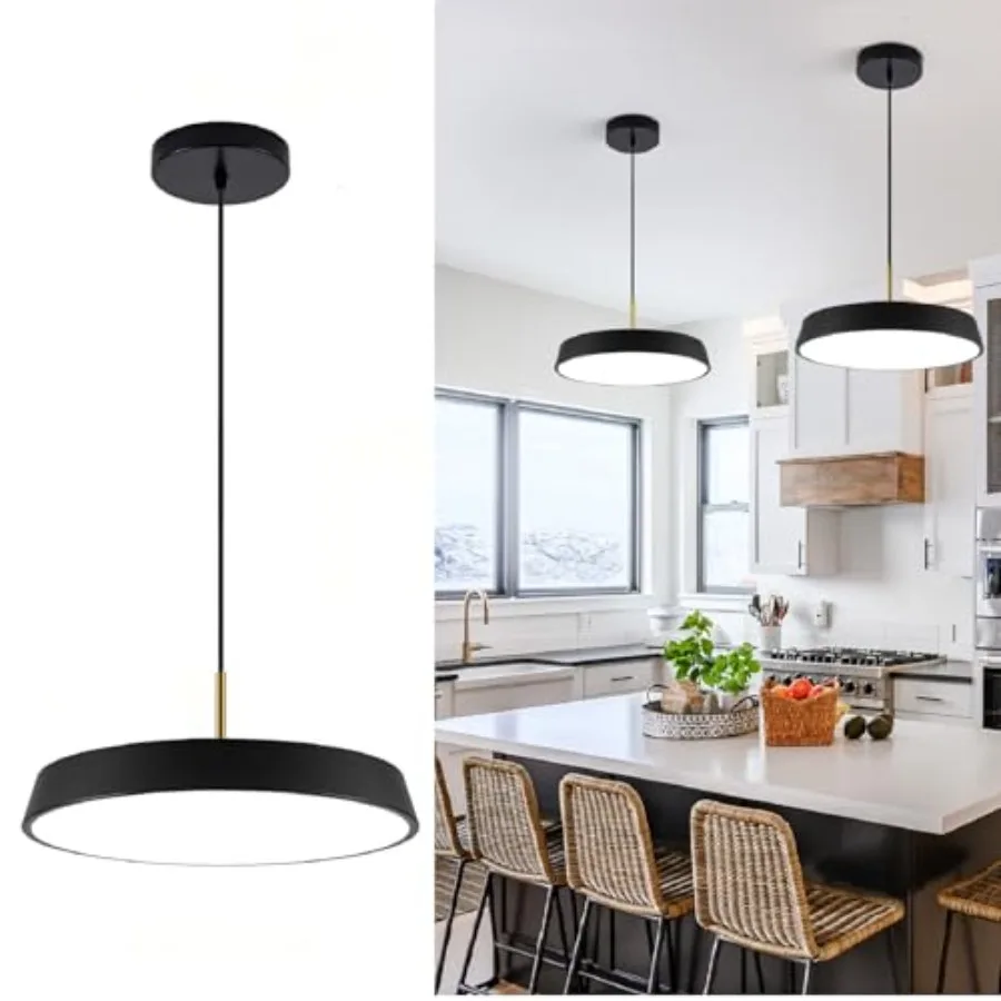 Black Pendant Light Fixtures 16inchLED Modern Industrial KitchenIsland Hanging Lighting 3 Color Temperature Chandelier Metal Ce
Black Pendant Light Fixtures 16inchLED Modern Industrial KitchenIsland Hanging Lighting 3 Color Temperature Chandelier Metal Ce