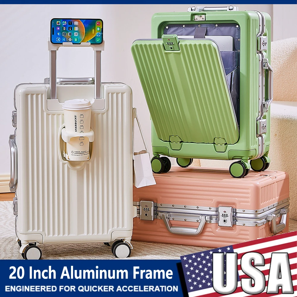 20-дюймовый алюминиевый чемодан-тележка на колесиках с поворотными колесами и замками TSA, дорожный багаж для мужчин и женщин 2026
20-дюймовый алюминиевый чемодан-тележка на колесиках с поворотными колесами и замками TSA, дорожный багаж для мужчин и женщин 2026