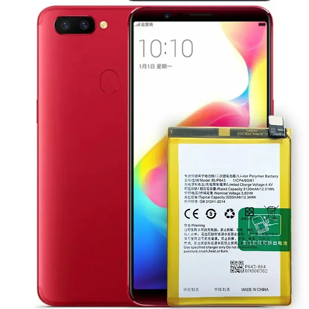 Сменный аккумулятор BLP643 для OPPO R11S R11 S R 11S BLP 643, новые встроенные высококачественные аккумуляторы большой емкости 3200 мАч
Сменный аккумулятор BLP643 для OPPO R11S R11 S R 11S BLP 643, новые встроенные высококачественные аккумуляторы большой емкости 3200 мАч