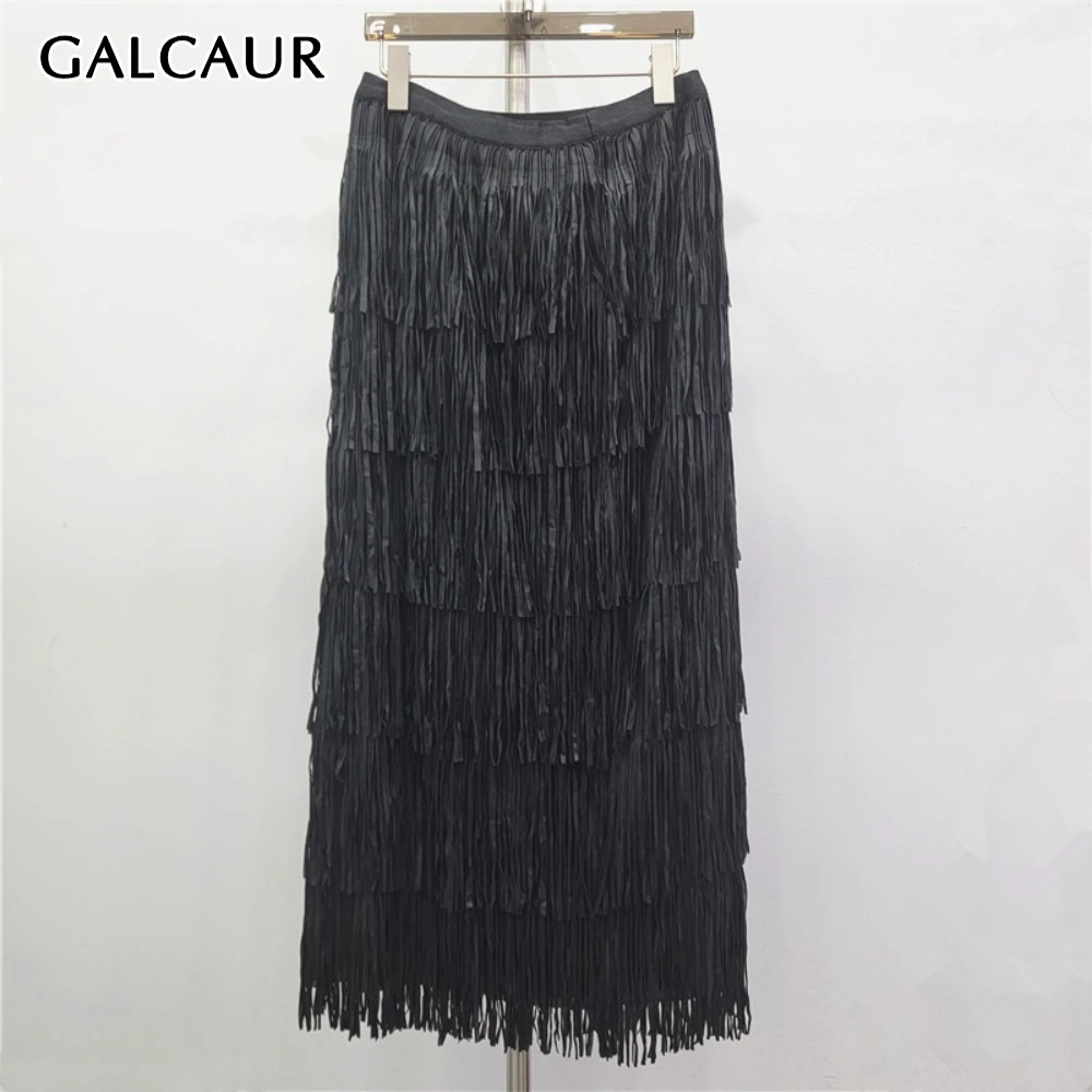 GALCAUR черная шикарная юбка с кисточками, женская высокая талия, лоскутная уличная одежда с оборками, женские длинные юбки, осенняя мода, новинка
GALCAUR черная шикарная юбка с кисточками, женская высокая талия, лоскутная уличная одежда с оборками, женские длинные юбки, осенняя мода, новинка