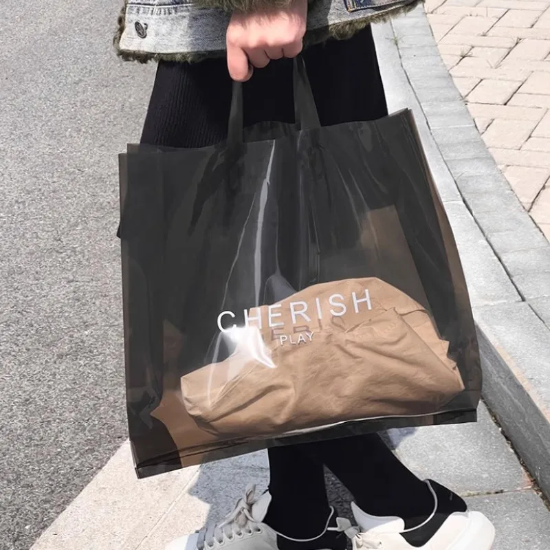 Custom. Black Clothing Store Women's Clothing Collect Clothes Hand Bag Sub Transparent Fashion Portable Plastic Shopping Bag Cus
Custom. Black Clothing Store Women's Clothing Collect Clothes Hand Bag Sub Transparent Fashion Portable Plastic Shopping Bag Cus