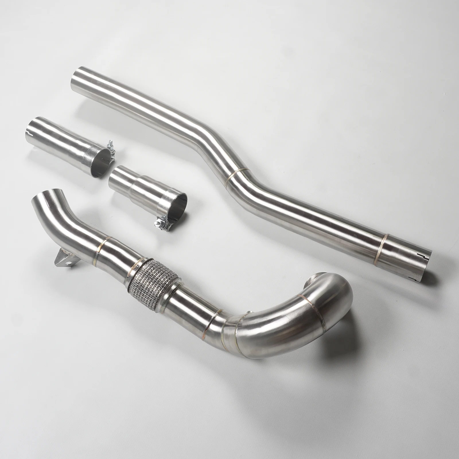 Modification High Flow 304 Stainless Steel Brushed Exhaust Reducing Downpipe for VW Golf GTI MK7.5 Mk7R 2015-2019
Modification High Flow 304 Stainless Steel Brushed Exhaust Reducing Downpipe for VW Golf GTI MK7.5 Mk7R 2015-2019