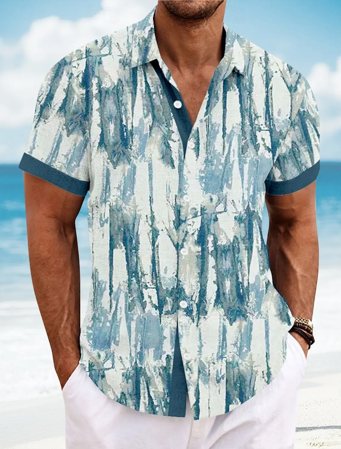 Men's Geometric Gradient Color Shirt Button Up Shirt Short Sleeve Fashion Casual Streetwear Summer 3D Print Collared Shirts
Men's Geometric Gradient Color Shirt Button Up Shirt Short Sleeve Fashion Casual Streetwear Summer 3D Print Collared Shirts