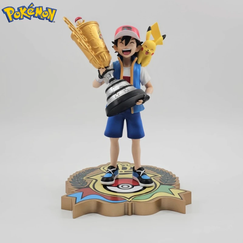 28cm Pokemons Cartoon Pikachu Champion Ash Ketchum Scale Model Pvc Collection Model Desktop Ornaments Fans Birthday Gifts Toys
28cm Pokemons Cartoon Pikachu Champion Ash Ketchum Scale Model Pvc Collection Model Desktop Ornaments Fans Birthday Gifts Toys