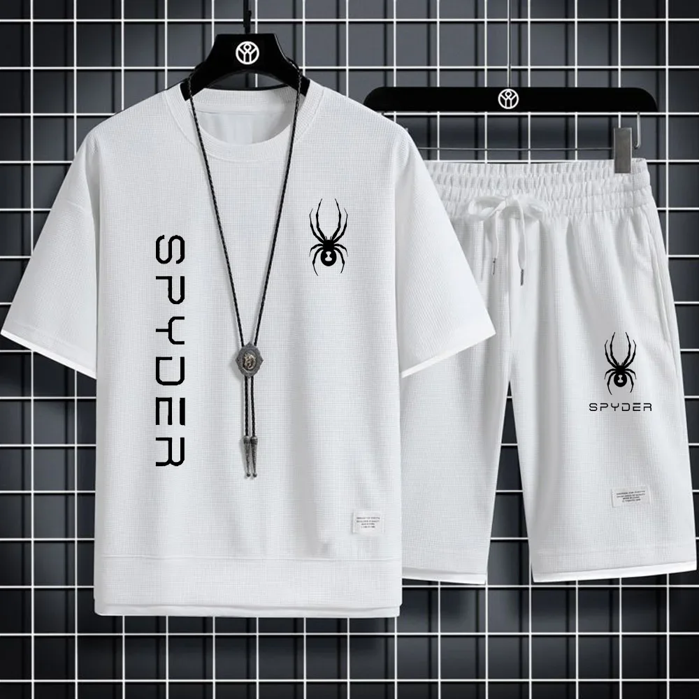 Korean fashion men's sports short sleeve crewneck T-shirt and sports shorts summer casual jogging suit two-piece outfit
Korean fashion men's sports short sleeve crewneck T-shirt and sports shorts summer casual jogging suit two-piece outfit
