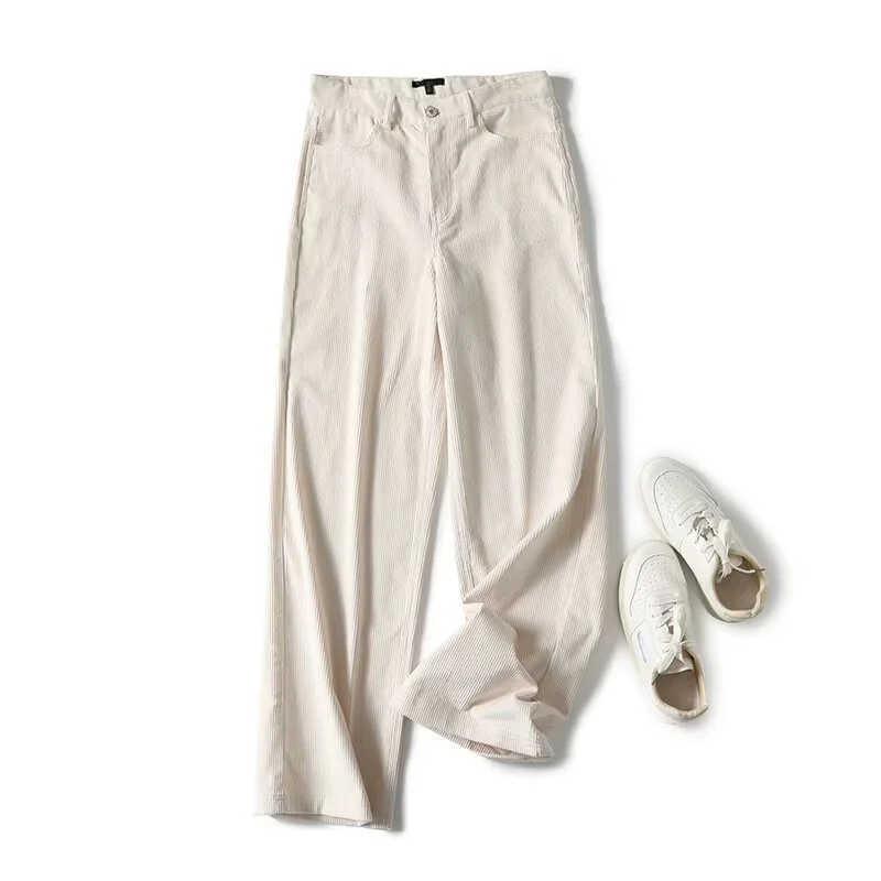 Dave&Di French Style Commuter Casual Straight Pants Minimalist Beige Corduroy Basic Style Long Pants For Women Trousers
Dave&Di French Style Commuter Casual Straight Pants Minimalist Beige Corduroy Basic Style Long Pants For Women Trousers