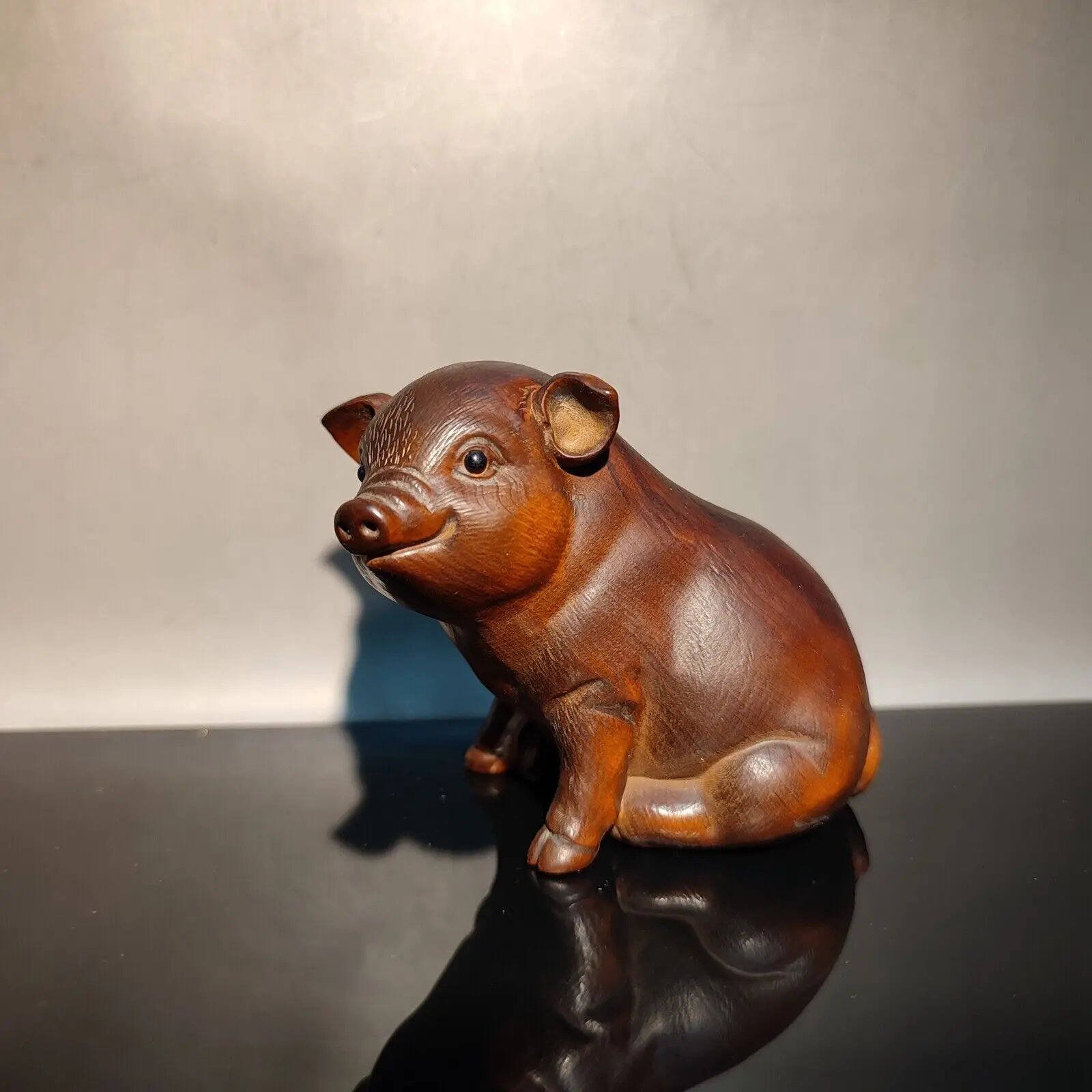china Carved Wood Wooden Lovely Pig Statue Pet Mini Gift Boxwood Room Home Decor
china Carved Wood Wooden Lovely Pig Statue Pet Mini Gift Boxwood Room Home Decor