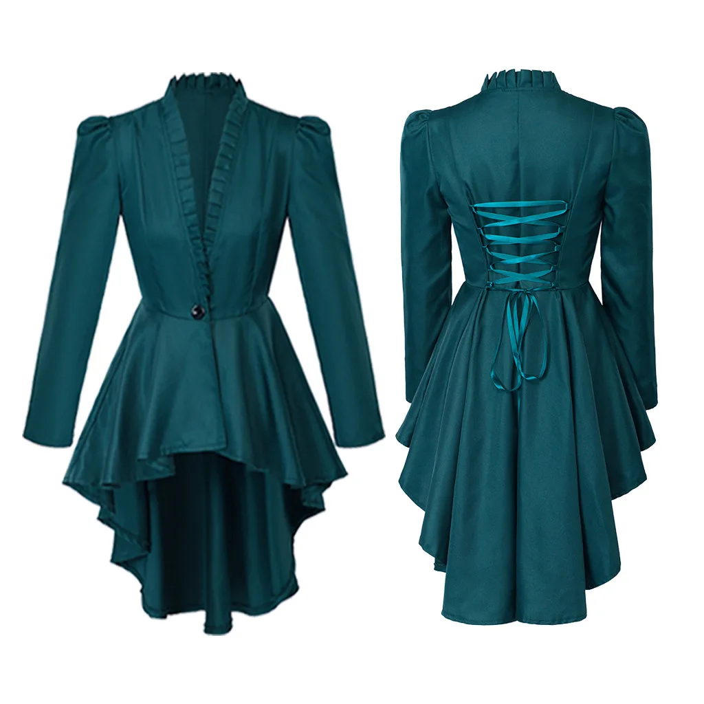 Women Vintage Coat Steampunk Coat Gothic Overcoat Ladies Retro Jacket Luxury Dovetail Veste Femme Solid Slim Outerwear
Women Vintage Coat Steampunk Coat Gothic Overcoat Ladies Retro Jacket Luxury Dovetail Veste Femme Solid Slim Outerwear