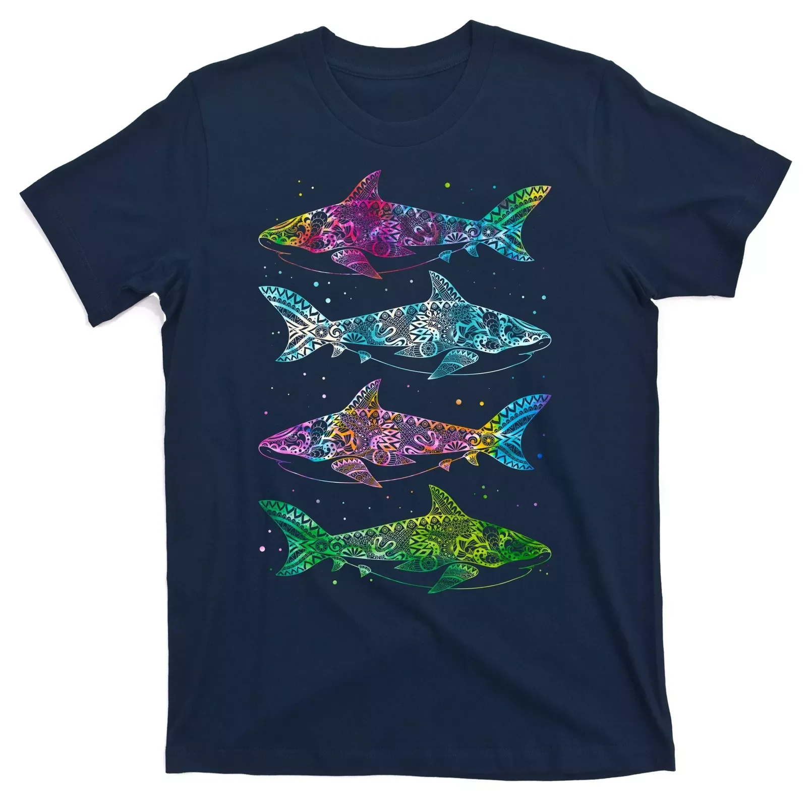 Tattoo Tie Dye Sharks T-Shirt Women's Fashion Humor Short Sleeve T Shirts
Tattoo Tie Dye Sharks T-Shirt Women's Fashion Humor Short Sleeve T Shirts