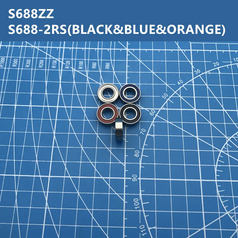10PCS S688ZZ S688-2RS Stainless Steel Miniature Thin Wall Ball Bearings 8x16x5mm Black Blue Sealed Bearings for Industrial Use
10PCS S688ZZ S688-2RS Stainless Steel Miniature Thin Wall Ball Bearings 8x16x5mm Black Blue Sealed Bearings for Industrial Use