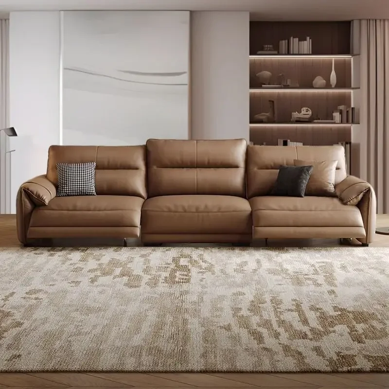 Электрический кожаный диван для гостиной, из натуральной итальянской кожи, простой современный дизайн, для небольшой квартиры, прямой, первоклассный.
Электрический кожаный диван для гостиной, из натуральной итальянской кожи, простой современный дизайн, для небольшой квартиры, прямой, первоклассный.