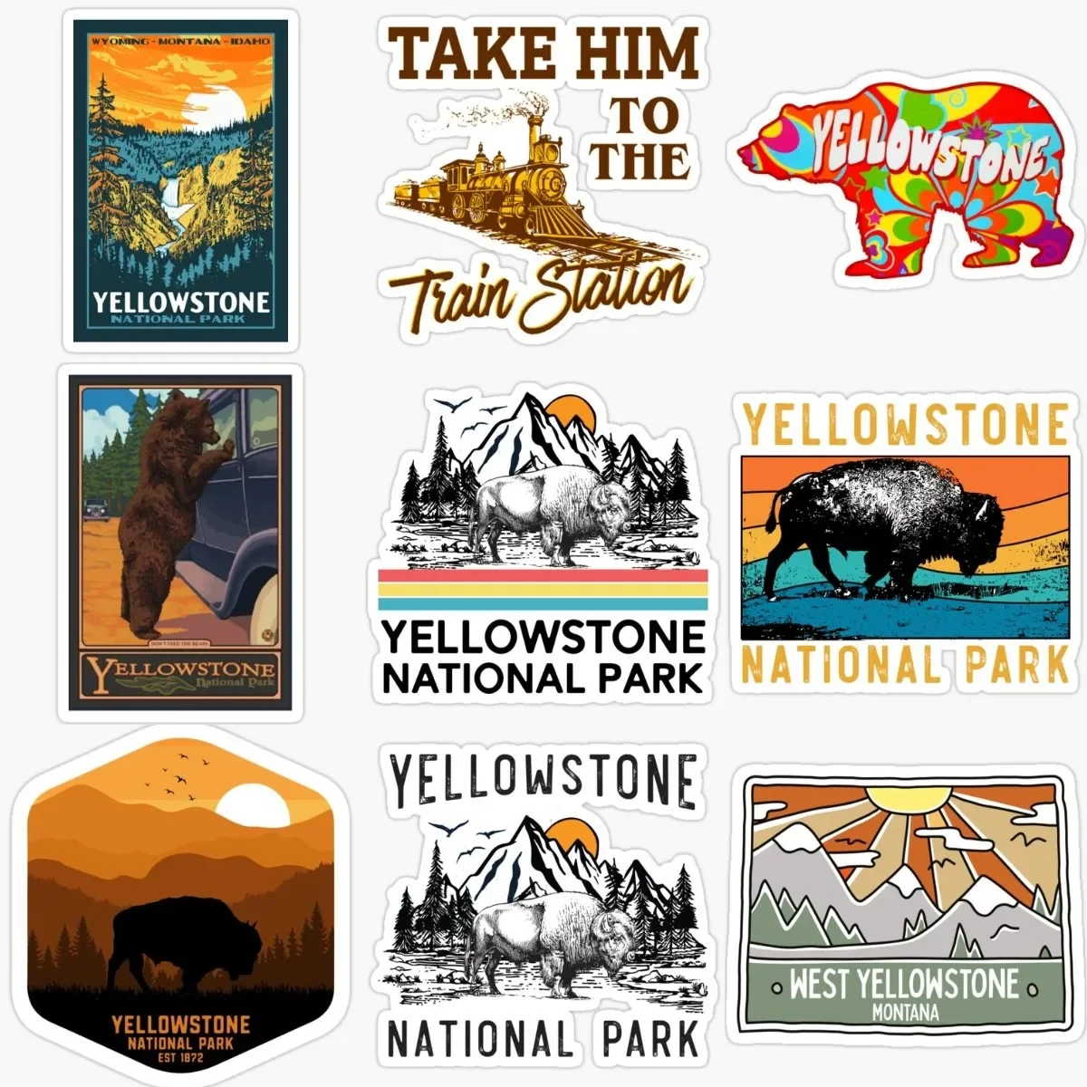 Yellowstone National Park Emblem Creative Stickers for Decorate Truck Car Window Laptop Camper Van Bicycle Decal Accessories
Yellowstone National Park Emblem Creative Stickers for Decorate Truck Car Window Laptop Camper Van Bicycle Decal Accessories