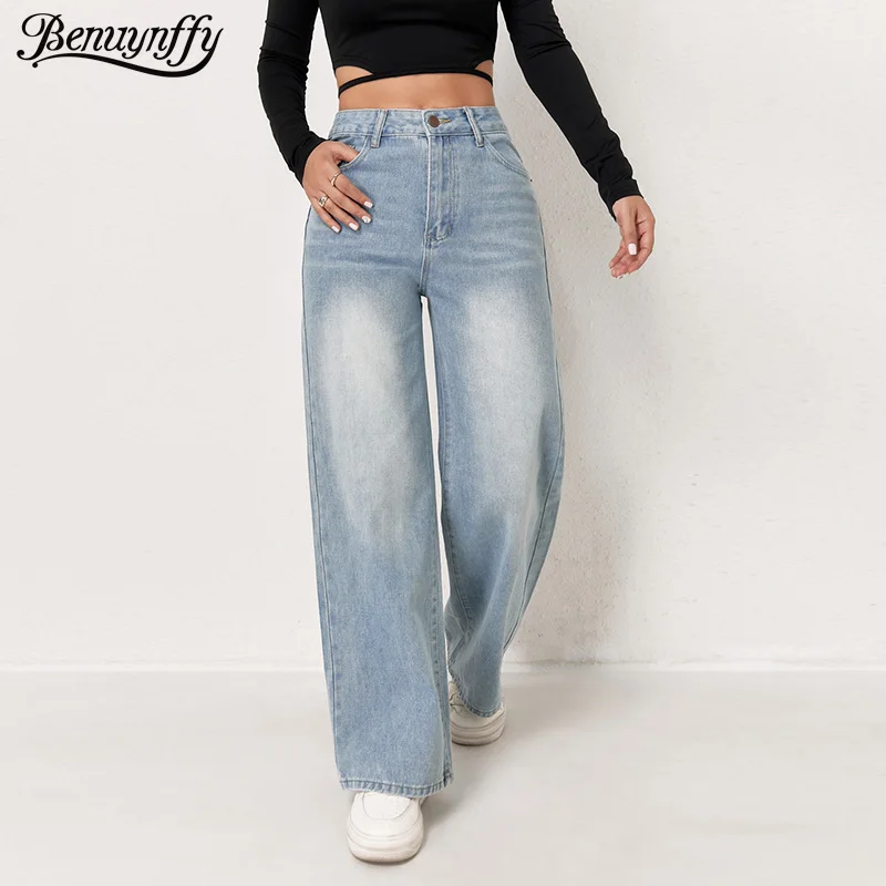 Benuynffy женские классические прямые джинсы с высокой талией, модные винтажные потертые синие универсальные свободные широкие джинсовые брюки
Benuynffy женские классические прямые джинсы с высокой талией, модные винтажные потертые синие универсальные свободные широкие джинсовые брюки