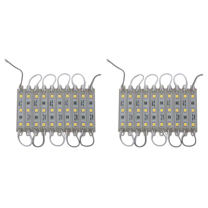 20Pcs 5050 Smd 3 Led Module Led Strip String Light Waterproof Dc 12V Warm White-B61B
20Pcs 5050 Smd 3 Led Module Led Strip String Light Waterproof Dc 12V Warm White-B61B
