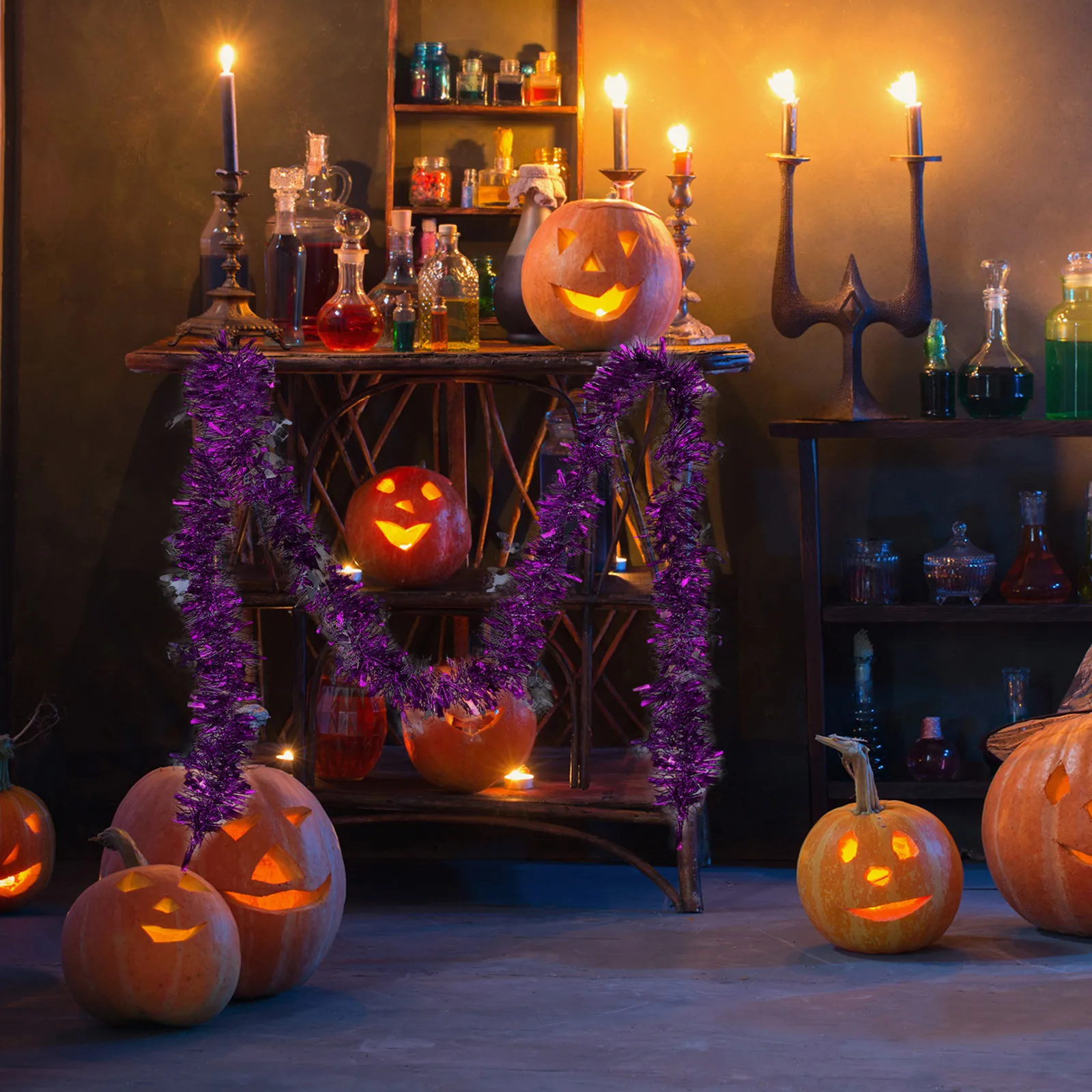 5pcs Halloween Ghost Tinsel Garland Metallic Spooky Decor For Indoor Outdoor Party Home Tree Decoration Floating Garland Haunted
5pcs Halloween Ghost Tinsel Garland Metallic Spooky Decor For Indoor Outdoor Party Home Tree Decoration Floating Garland Haunted