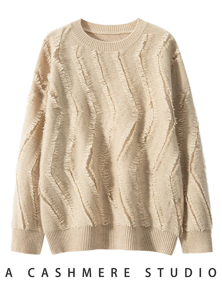 2025 Chic Women 100% Cashmere Sweater O-neck Tassel Knitting Pullover Long Sleeve Autumn Winter Cashmere Tassel Loose Style Tops
2025 Chic Women 100% Cashmere Sweater O-neck Tassel Knitting Pullover Long Sleeve Autumn Winter Cashmere Tassel Loose Style Tops