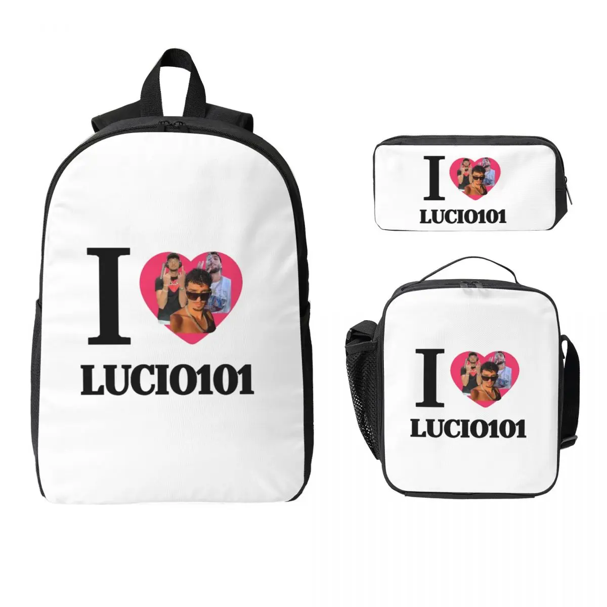 I Love Lucio101 Backpack Boys Girls BookBag School Bag Computer Shoulder Bags 3ps Insulated Lunch Bag Pencil Case
I Love Lucio101 Backpack Boys Girls BookBag School Bag Computer Shoulder Bags 3ps Insulated Lunch Bag Pencil Case