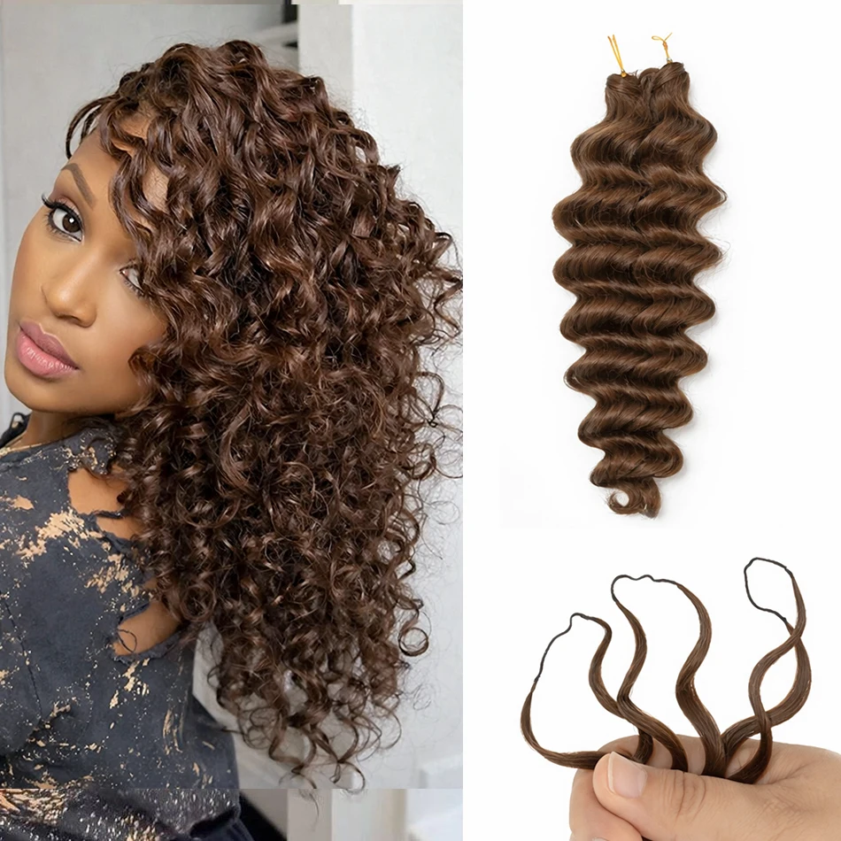 # 4 шоколадно-коричневых глубоких волн, вязанные крючком человеческие волосы, 60 г, невидимые вязанные крючком человеческие волосы без узлов для женщин, плетение волос
# 4 шоколадно-коричневых глубоких волн, вязанные крючком человеческие волосы, 60 г, невидимые вязанные крючком человеческие волосы без узлов для женщин, плетение волос