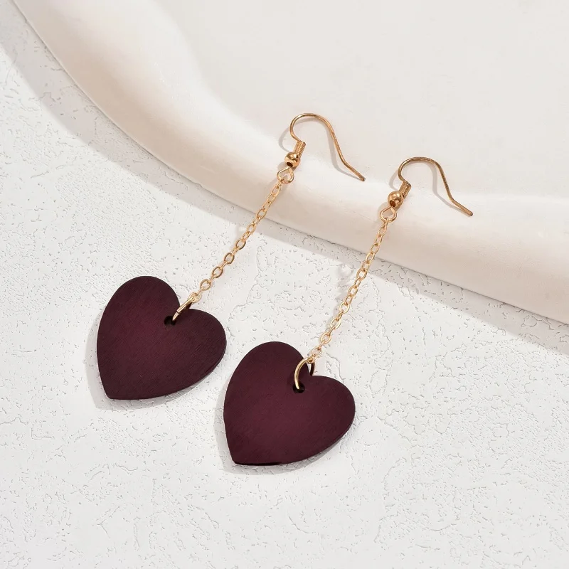 New Korean Sweet Heart Pendant Earrings for Women Fashion Burgundy Aesthetic Geometric Earrings Normcore Jewelry Gift
New Korean Sweet Heart Pendant Earrings for Women Fashion Burgundy Aesthetic Geometric Earrings Normcore Jewelry Gift