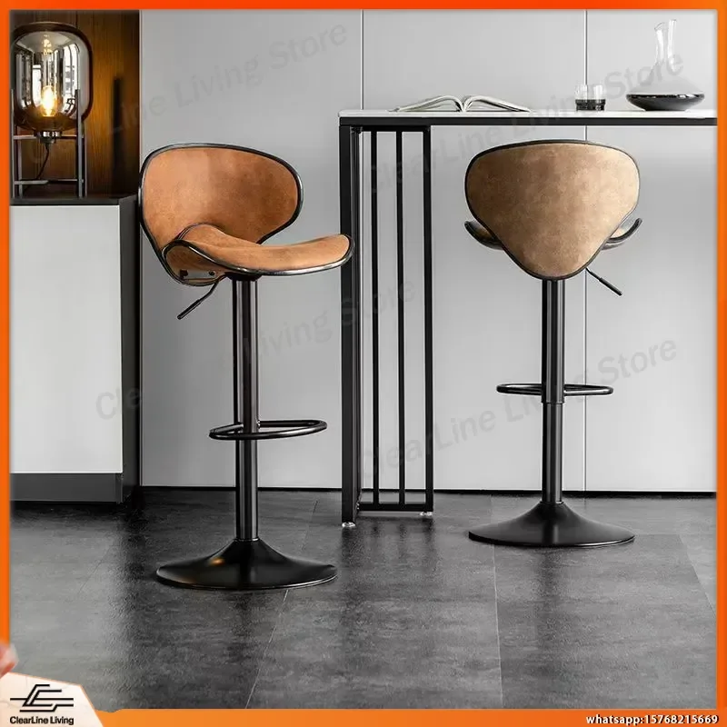 Modern Adjustable Height Swivel Bar Stool with Rotating Backrest Wrought Iron Light Luxury High Stool for Home Bar Kitchen
Modern Adjustable Height Swivel Bar Stool with Rotating Backrest Wrought Iron Light Luxury High Stool for Home Bar Kitchen