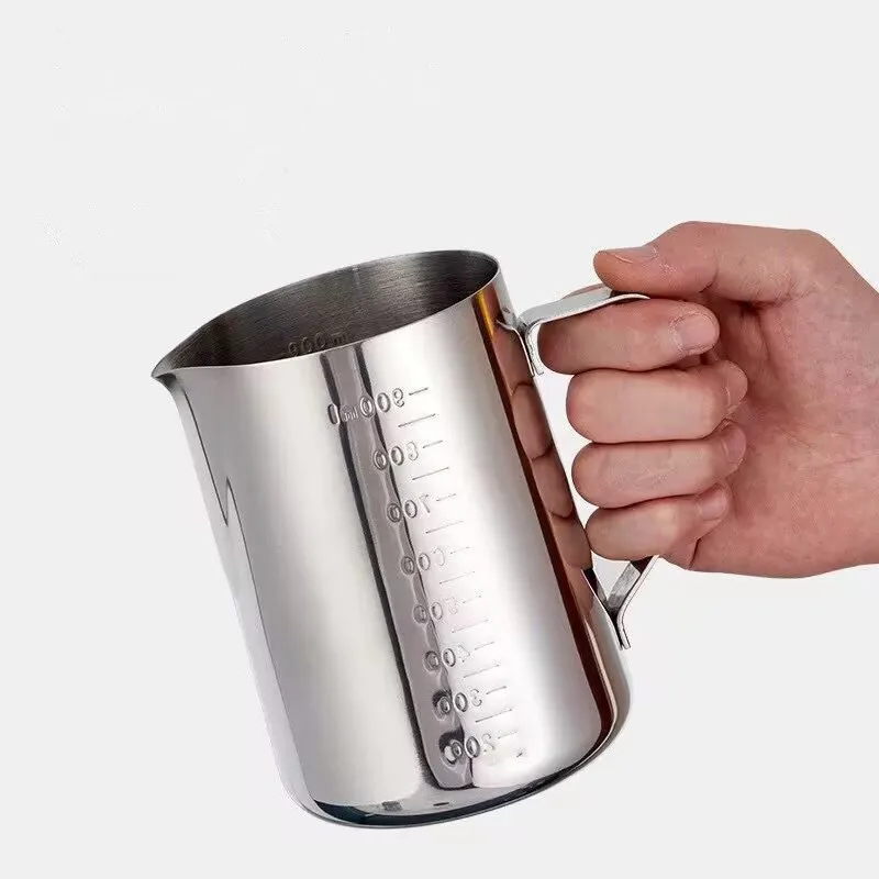 Stainless Steel Milk Frothing Jug Silver Frother Coffee Latte Container Metal Pitcher Barista Cup Cafetera
Stainless Steel Milk Frothing Jug Silver Frother Coffee Latte Container Metal Pitcher Barista Cup Cafetera