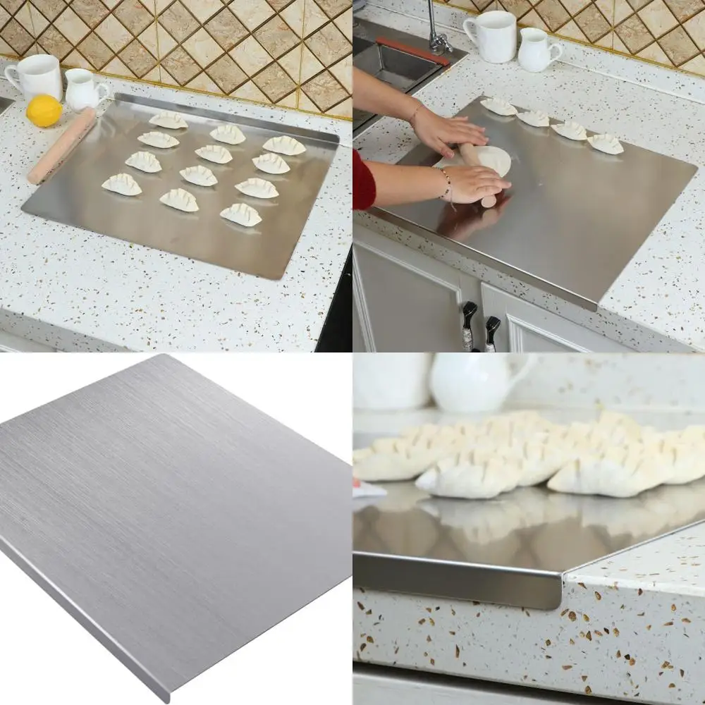 Stainless Steel Chopping Board - Large Heavy Duty Kitchen Cutting Board for Baking, Meat, Vegetables, Bread - 60x50cm Pastry Mat
Stainless Steel Chopping Board - Large Heavy Duty Kitchen Cutting Board for Baking, Meat, Vegetables, Bread - 60x50cm Pastry Mat