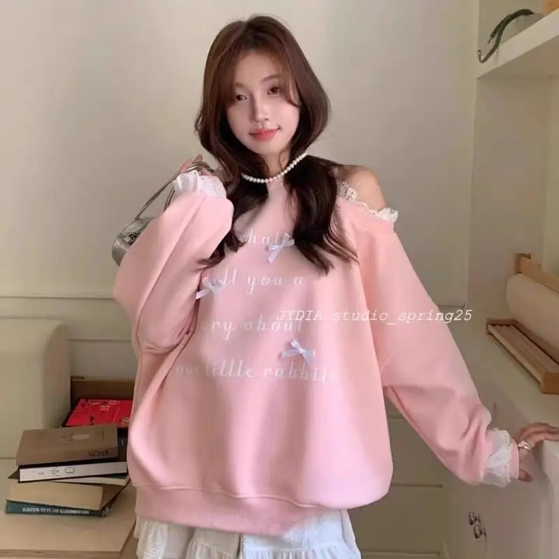 Japan Pullover Spring Fashion Sweet Lacy Bow Letter Printed Sweater Women'S Joker Top
Japan Pullover Spring Fashion Sweet Lacy Bow Letter Printed Sweater Women'S Joker Top