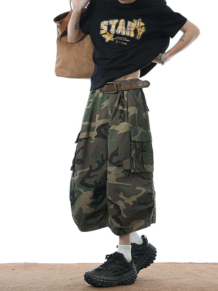 een Camouflage Men's Loose Wide Leg Straight Cut Workwear orts with Big kets American Hip Hop Sle Seven-Foot Pants
een Camouflage Men's Loose Wide Leg Straight Cut Workwear orts with Big kets American Hip Hop Sle Seven-Foot Pants