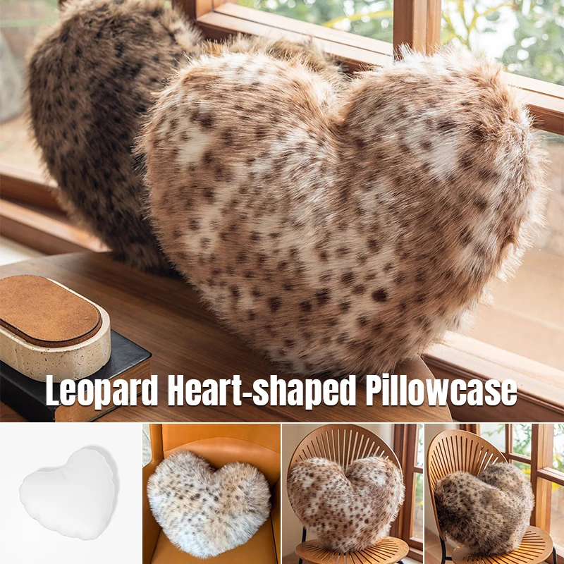 Heart Shaped Pillow Cover Leopard Print Plush Throw Pillow Soft Fluffy Decorative for Sofa Living Room Bedroom Gift Home Decor
Heart Shaped Pillow Cover Leopard Print Plush Throw Pillow Soft Fluffy Decorative for Sofa Living Room Bedroom Gift Home Decor