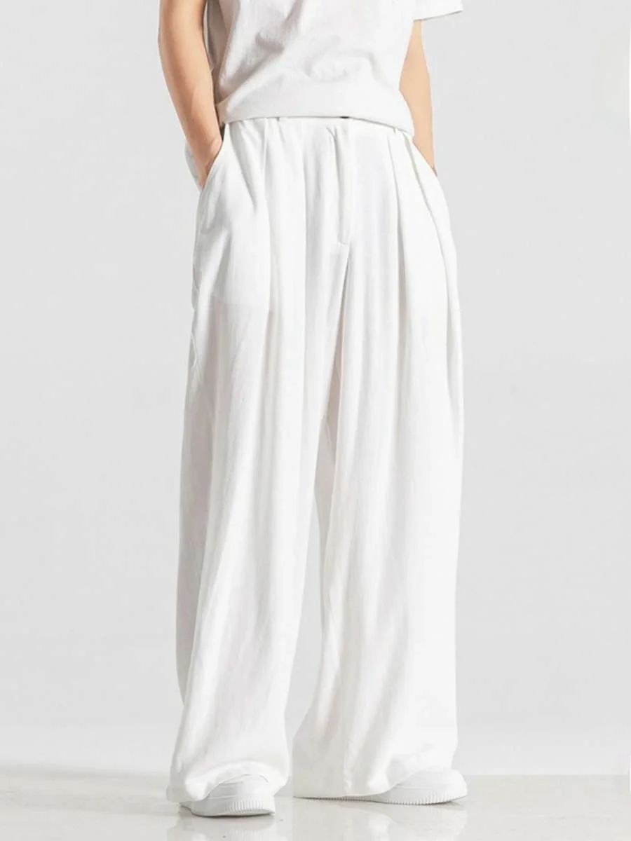 Мужские длинные брюки Ханьфу, драпированные, прямого кроя, повседневные, льняные, свободные, больших размеров, в стиле древних костюмов, широкие брюки в стиле Сун
Мужские длинные брюки Ханьфу, драпированные, прямого кроя, повседневные, льняные, свободные, больших размеров, в стиле древних костюмов, широкие брюки в стиле Сун