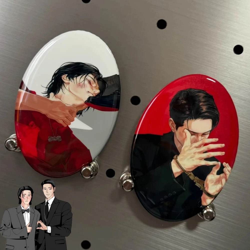 Anime Master-Peace Cosplay Joo Incheol Ahn Pyeonghwa Badge Tinplate Ellipse Brooches Collection Pins Itabag Decoration Accessory
Anime Master-Peace Cosplay Joo Incheol Ahn Pyeonghwa Badge Tinplate Ellipse Brooches Collection Pins Itabag Decoration Accessory