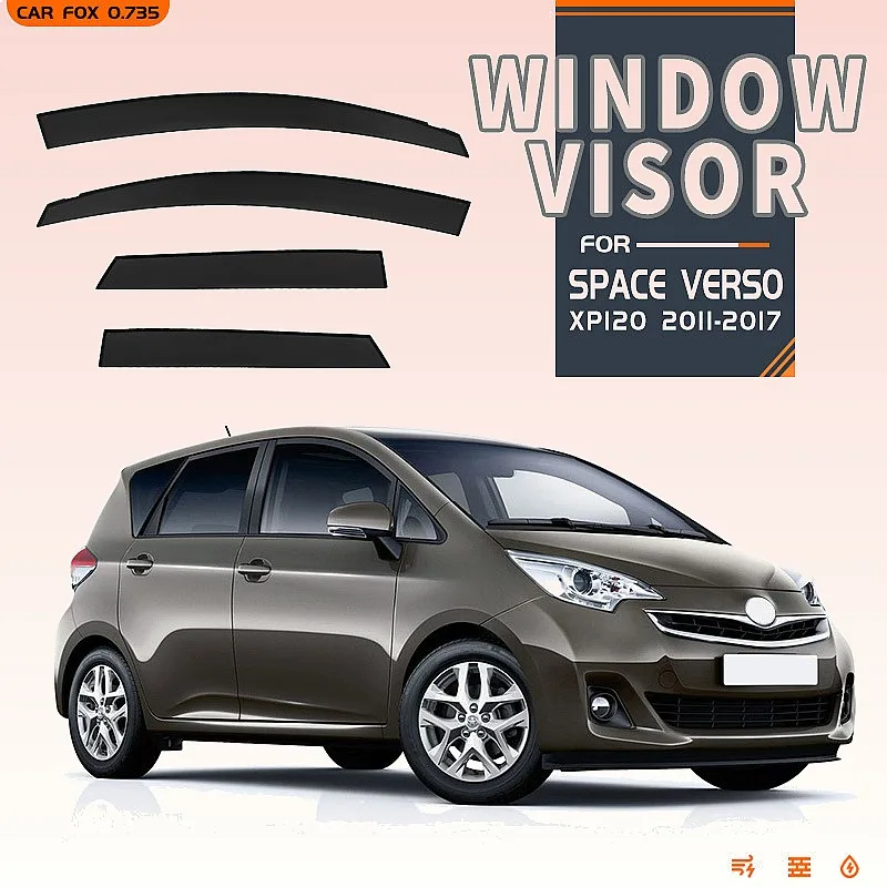 4Pcs For Toyota Space Verso 2011-2017 Black Car Window Visor Rain Sun Shade Awning Side Deflector Accessories
4Pcs For Toyota Space Verso 2011-2017 Black Car Window Visor Rain Sun Shade Awning Side Deflector Accessories