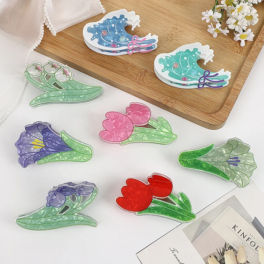 YHJ 2025 Dutch Tulips Hair Claw Popular Ins Style Flowers and Sea Waves Acrylic Hair Claw Clips Hair Accessories for Women Girls
YHJ 2025 Dutch Tulips Hair Claw Popular Ins Style Flowers and Sea Waves Acrylic Hair Claw Clips Hair Accessories for Women Girls