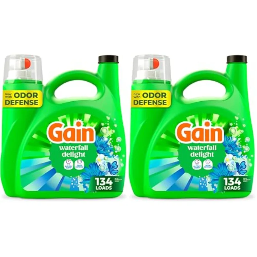 Gain Liquid Laundry Detergent with Odor Defense, Waterfall Delight Scent, Laundry Soap For HE Washing hines,,134 Loads Packagin
Gain Liquid Laundry Detergent with Odor Defense, Waterfall Delight Scent, Laundry Soap For HE Washing hines,,134 Loads Packagin