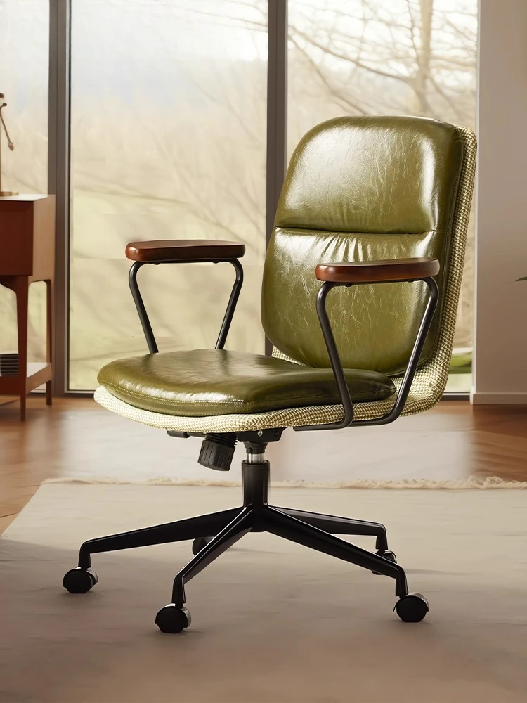 Luxury Leather Office Chair Comfortable Home Computer Chair Adjustable Swivel Chair for Bedroom Study Long Sitting
Luxury Leather Office Chair Comfortable Home Computer Chair Adjustable Swivel Chair for Bedroom Study Long Sitting