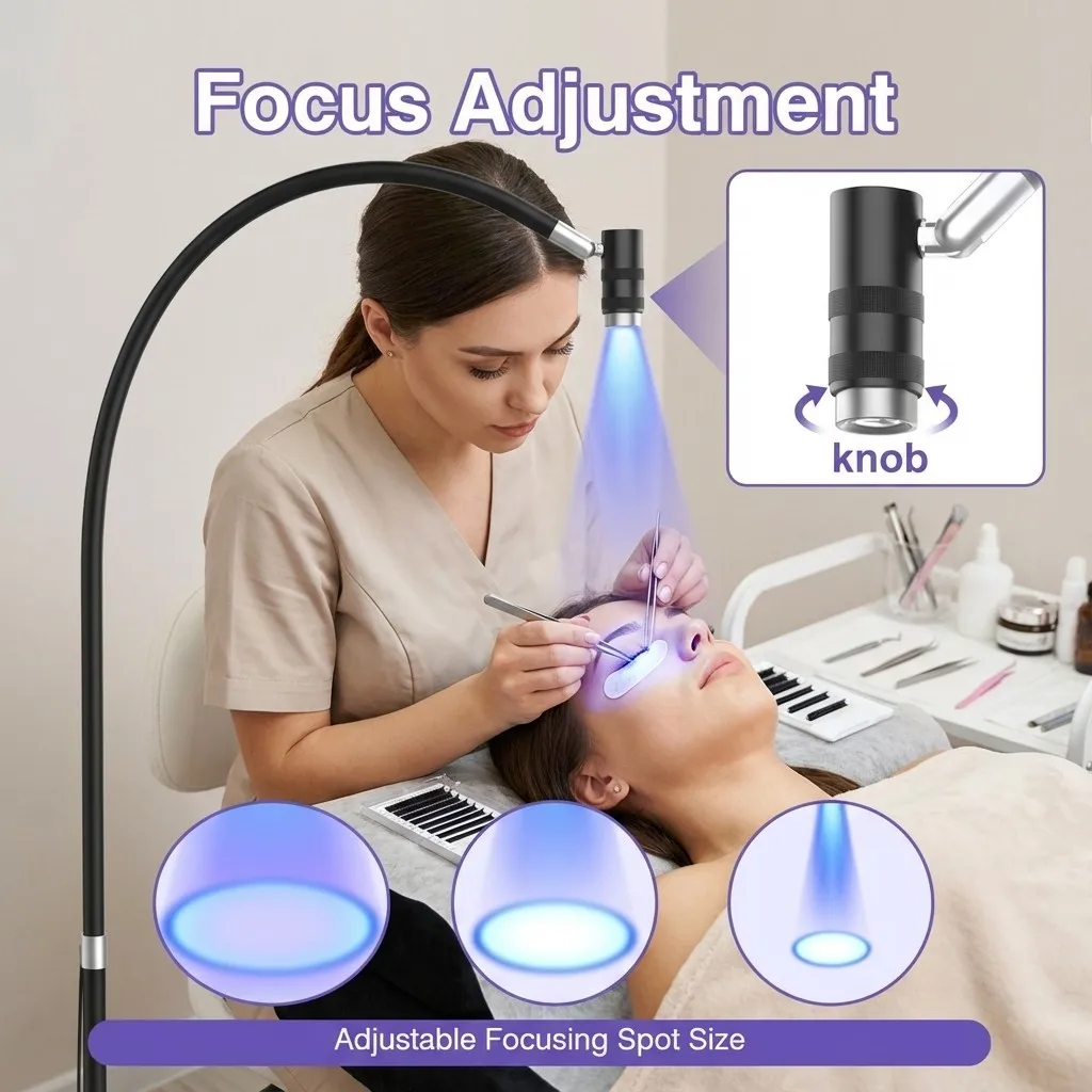 UV Lamp Lash with Foot Switch 405nm Adjustable Focus Touch Control Nail Polish False Eyelashes Glue Curing Floor Lamp
UV Lamp Lash with Foot Switch 405nm Adjustable Focus Touch Control Nail Polish False Eyelashes Glue Curing Floor Lamp
