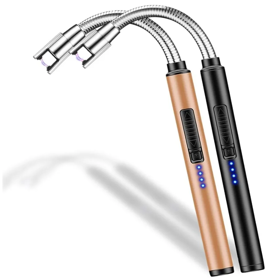 Candle Lighter 2 Pack USB Rechargeable Safety Arc Windproof Long Lighter for Candle Aromatherapy Camping Grill Family Home Use
Candle Lighter 2 Pack USB Rechargeable Safety Arc Windproof Long Lighter for Candle Aromatherapy Camping Grill Family Home Use