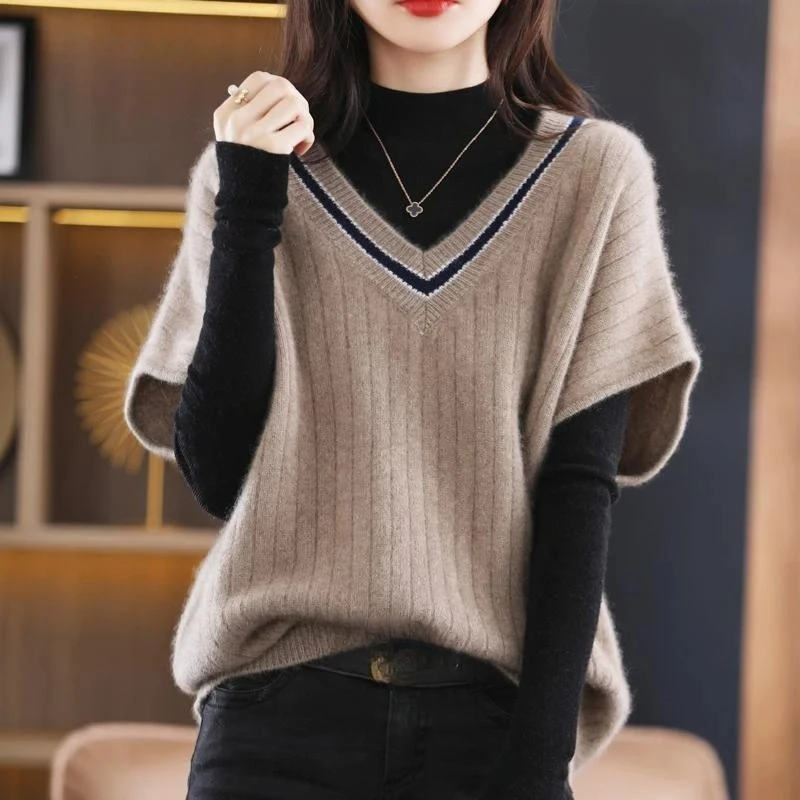 Elegant Knitting Sweater Vest Women Popular Trendy All-match Korean Streetwear Autumn New Female Clothing Casual Pullovers ZT406
Elegant Knitting Sweater Vest Women Popular Trendy All-match Korean Streetwear Autumn New Female Clothing Casual Pullovers ZT406