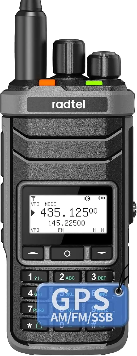 RT-860G GPS Ham Radio HF UHF VHF Dual Band, 1024 Channels, 2000mAh Battery, Type-C Charging
RT-860G GPS Ham Radio HF UHF VHF Dual Band, 1024 Channels, 2000mAh Battery, Type-C Charging