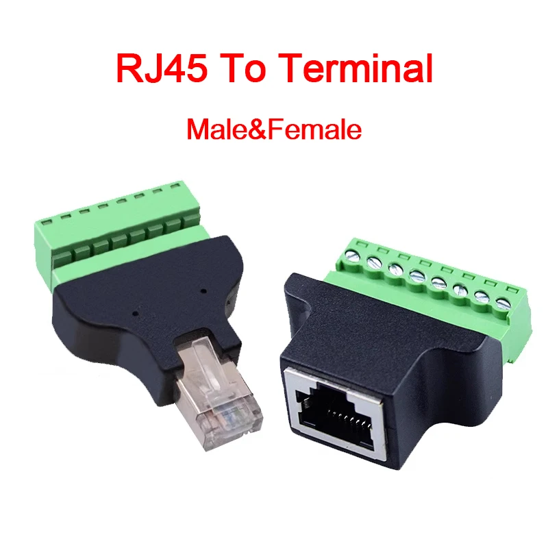 2pcs High Quality RJ45 To Screw Terminal Adaptor RJ45 Male/Female To 8 Pin Connector RJ45 Splitter For CCTV DVR CCTV Accessories
2pcs High Quality RJ45 To Screw Terminal Adaptor RJ45 Male/Female To 8 Pin Connector RJ45 Splitter For CCTV DVR CCTV Accessories