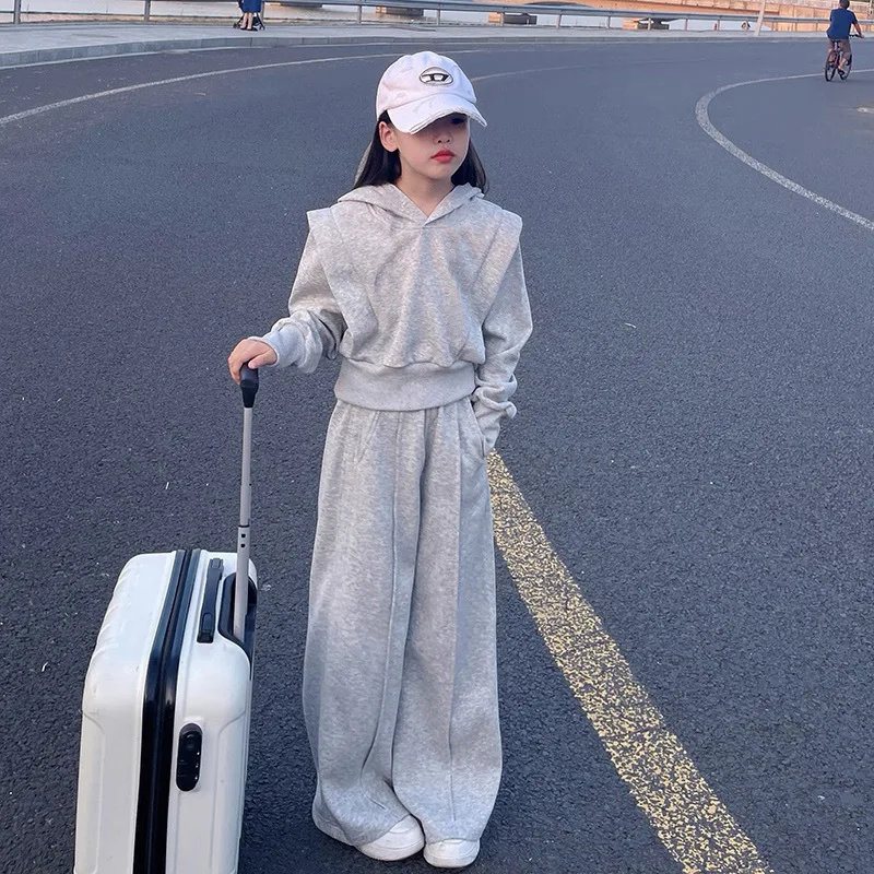 Girls Stylish Cotton Crop Plain Patchwork Hooded Sweatshirt+Loose Pant Set School Kids 2PCS Tracksuit Children Outfits 5-16 Yrs
Girls Stylish Cotton Crop Plain Patchwork Hooded Sweatshirt+Loose Pant Set School Kids 2PCS Tracksuit Children Outfits 5-16 Yrs
