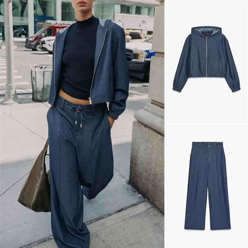 Ранняя осень, повседневное пальто-манто с высокой талией, широкие брюки, шляпа, комплект из двух предметов для женщин, длинный све
Ранняя осень, повседневное пальто-манто с высокой талией, широкие брюки, шляпа, комплект из двух предметов для женщин, длинный све