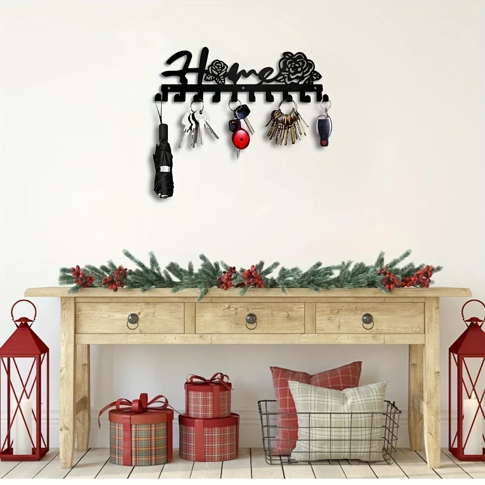 Home & Rose Design Key Rack, Metal Wall Mounted Key Coat Hook, Decorative Multifunctional Hook Rack Wall Hanging
Home & Rose Design Key Rack, Metal Wall Mounted Key Coat Hook, Decorative Multifunctional Hook Rack Wall Hanging