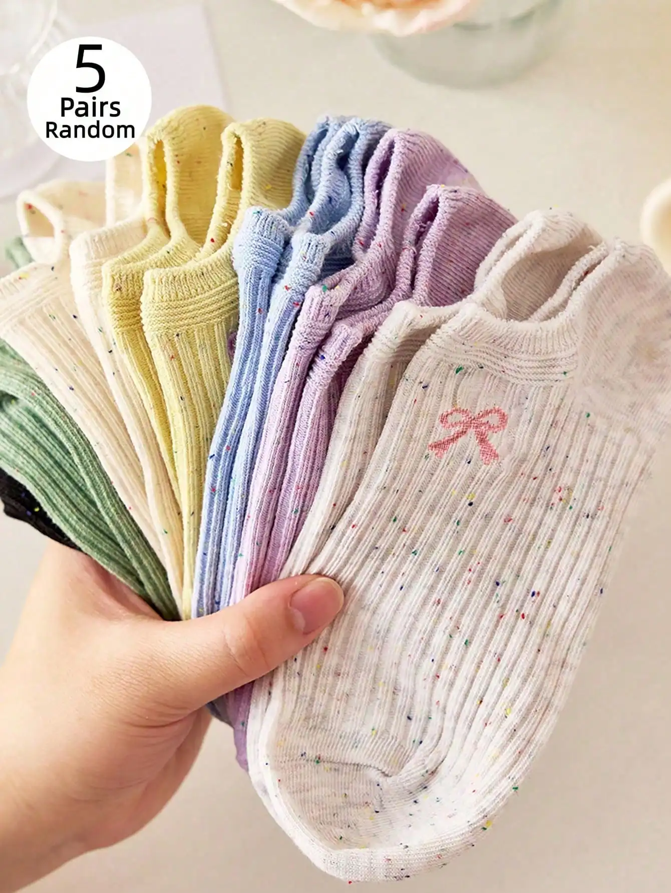 5 Pairs Women's Transparent Invisible Socks, Comfortable & Breathable, Random Colors
5 Pairs Women's Transparent Invisible Socks, Comfortable & Breathable, Random Colors